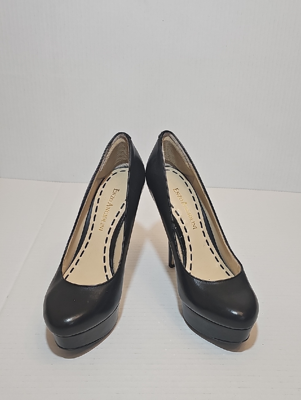 Enzo Angiolini Black Platform Stiletto Pumps